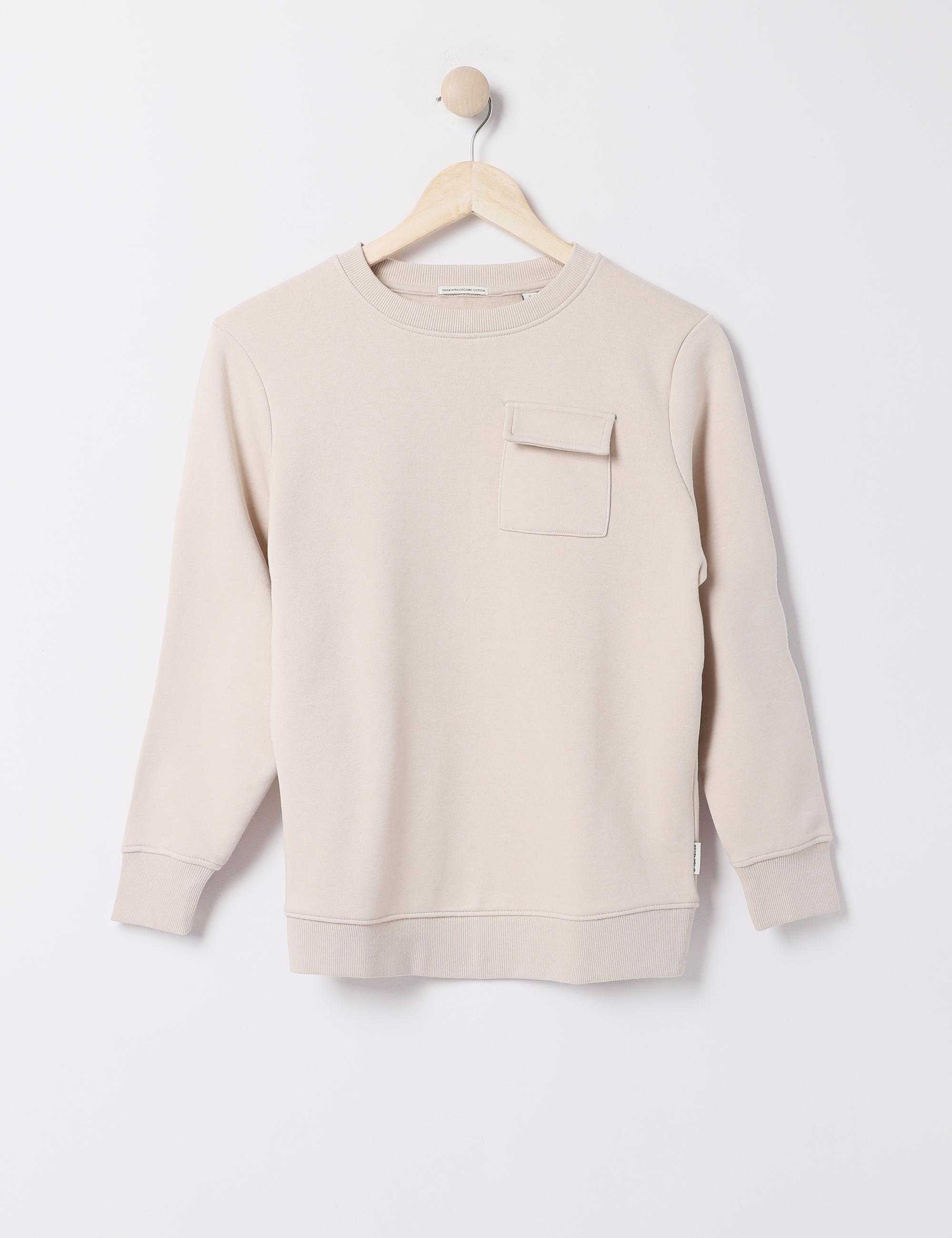 Tom Tailor bluza pocket sweatshirt, dusty beige