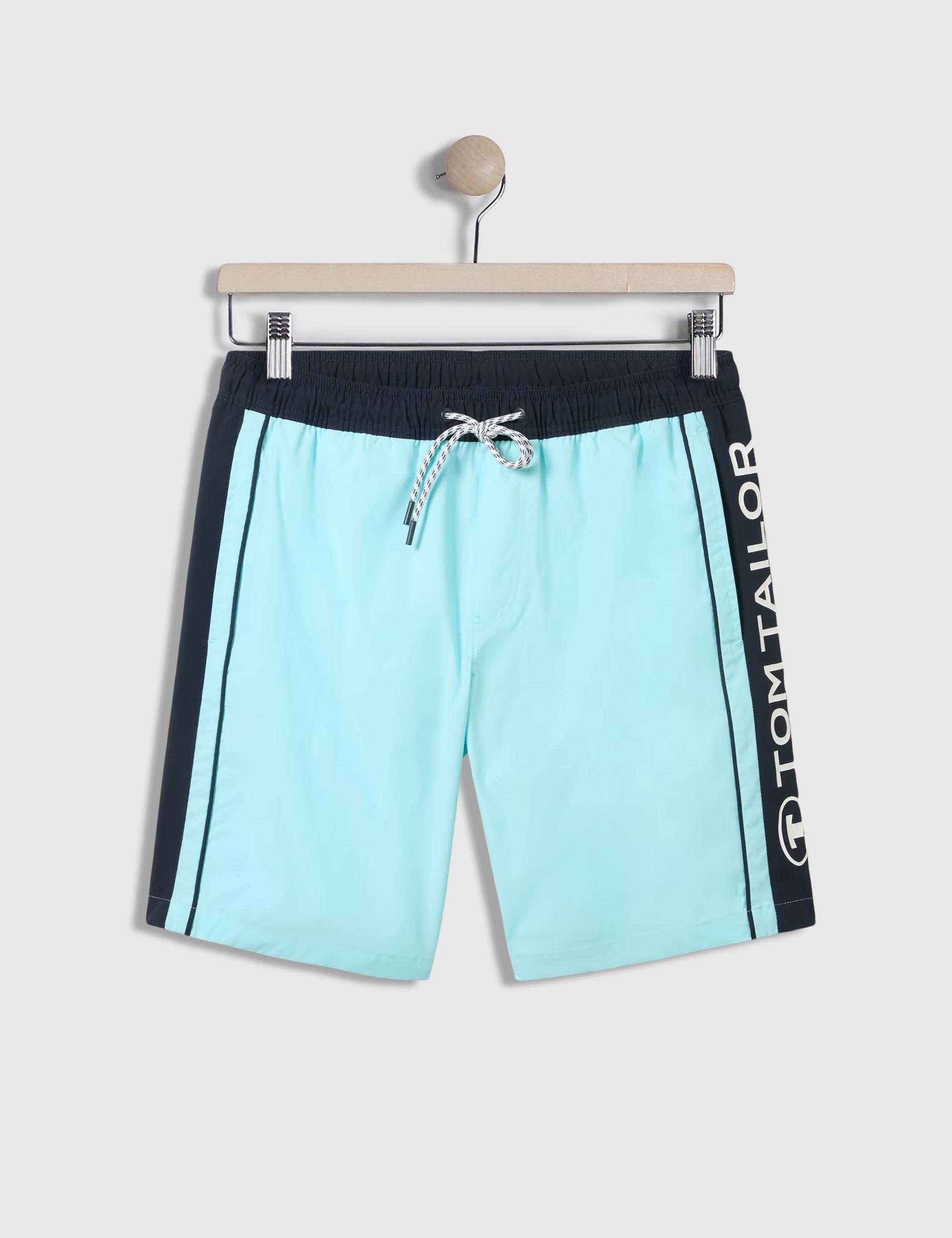 Tom Tailor spodenki plażowe color block swim shorts