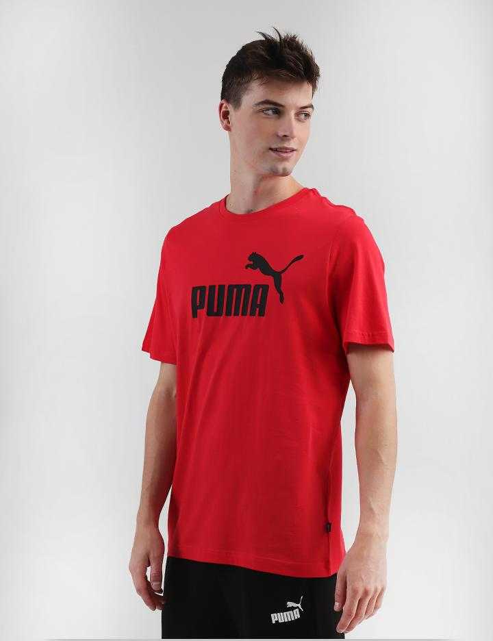 Puma t-shirt ess logo tee high risk red