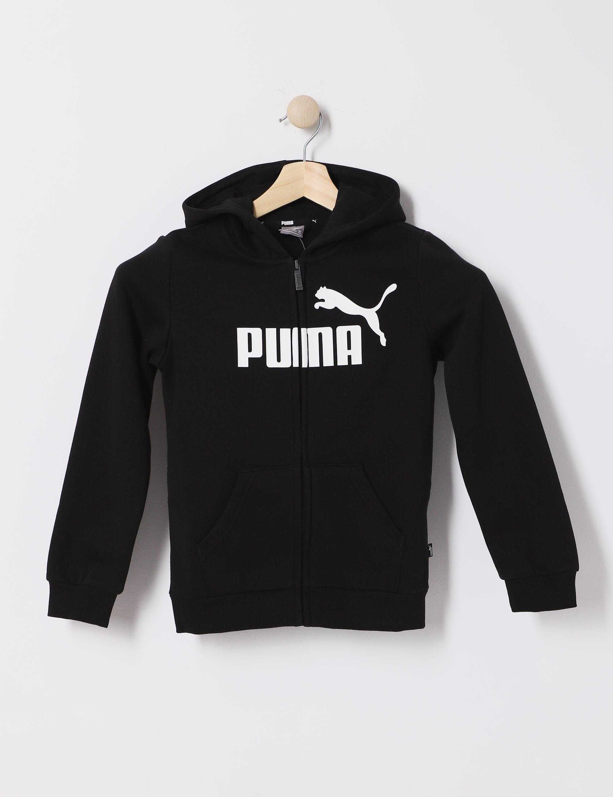 Puma bluza ess big logo fz hoodie fl b puma black