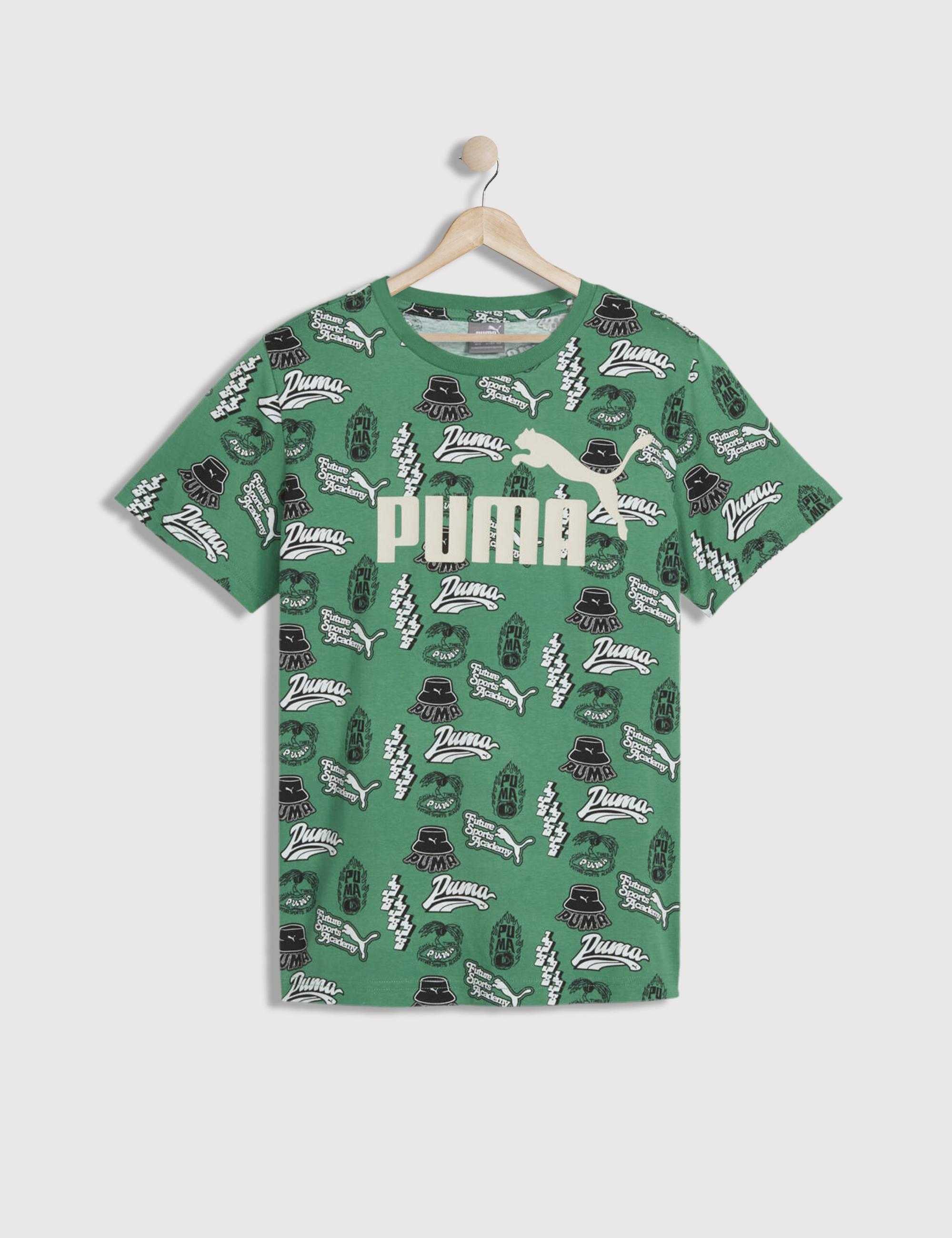 PUMA T-SHIRT ESS+ MID 90S AOP TEE B ARCHIVE GREEN