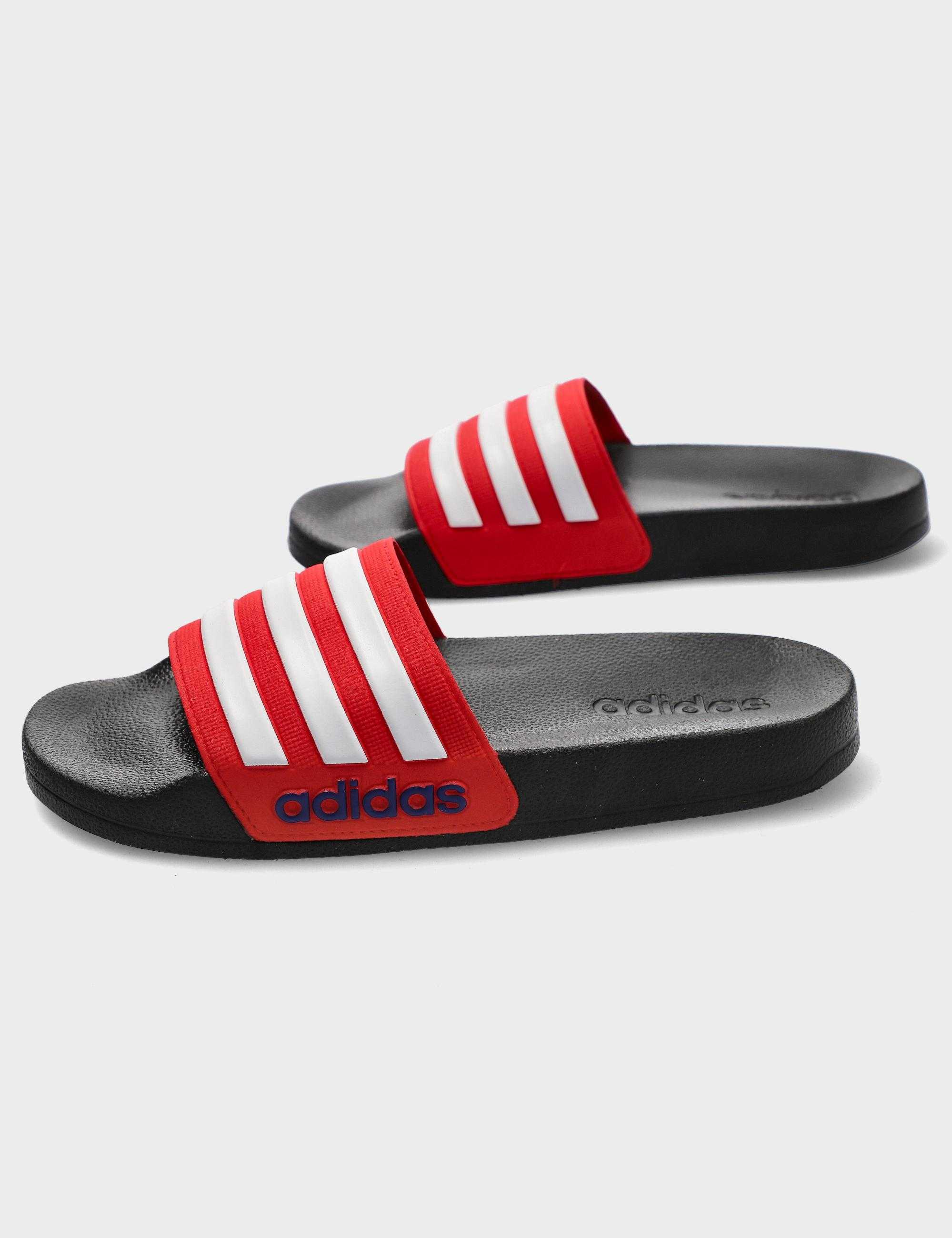 adidas klapki basenowe adilette shower k   cblack/ftwwht/vivred