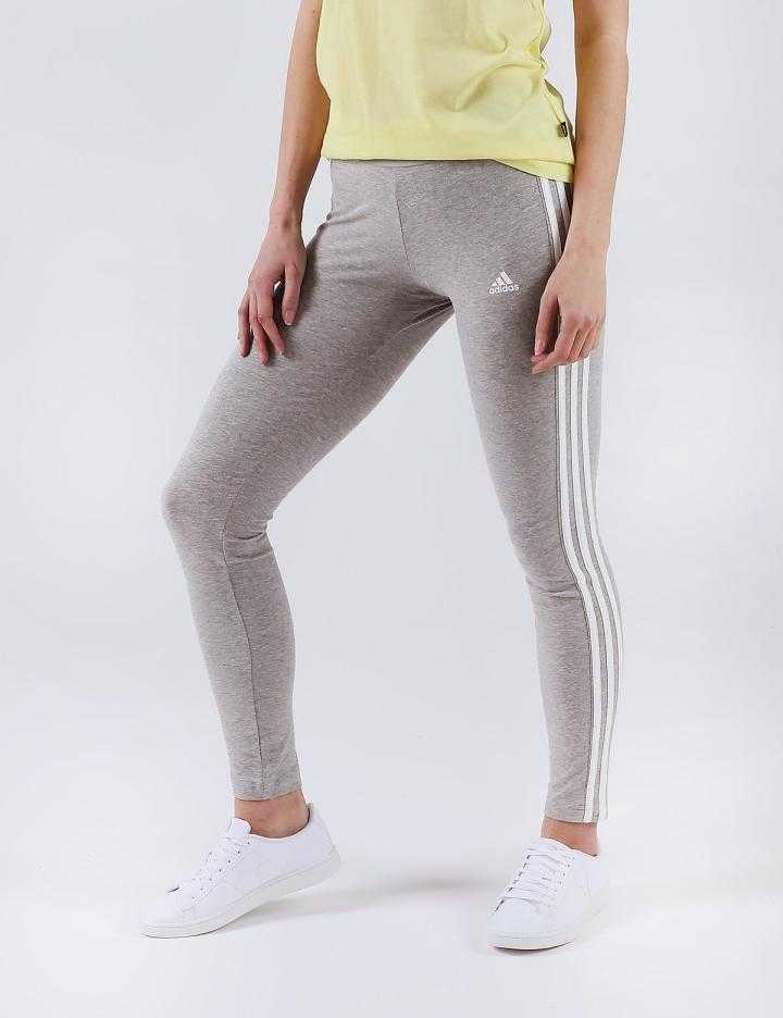 adidas legginsy w 3s leg mgreyh/white