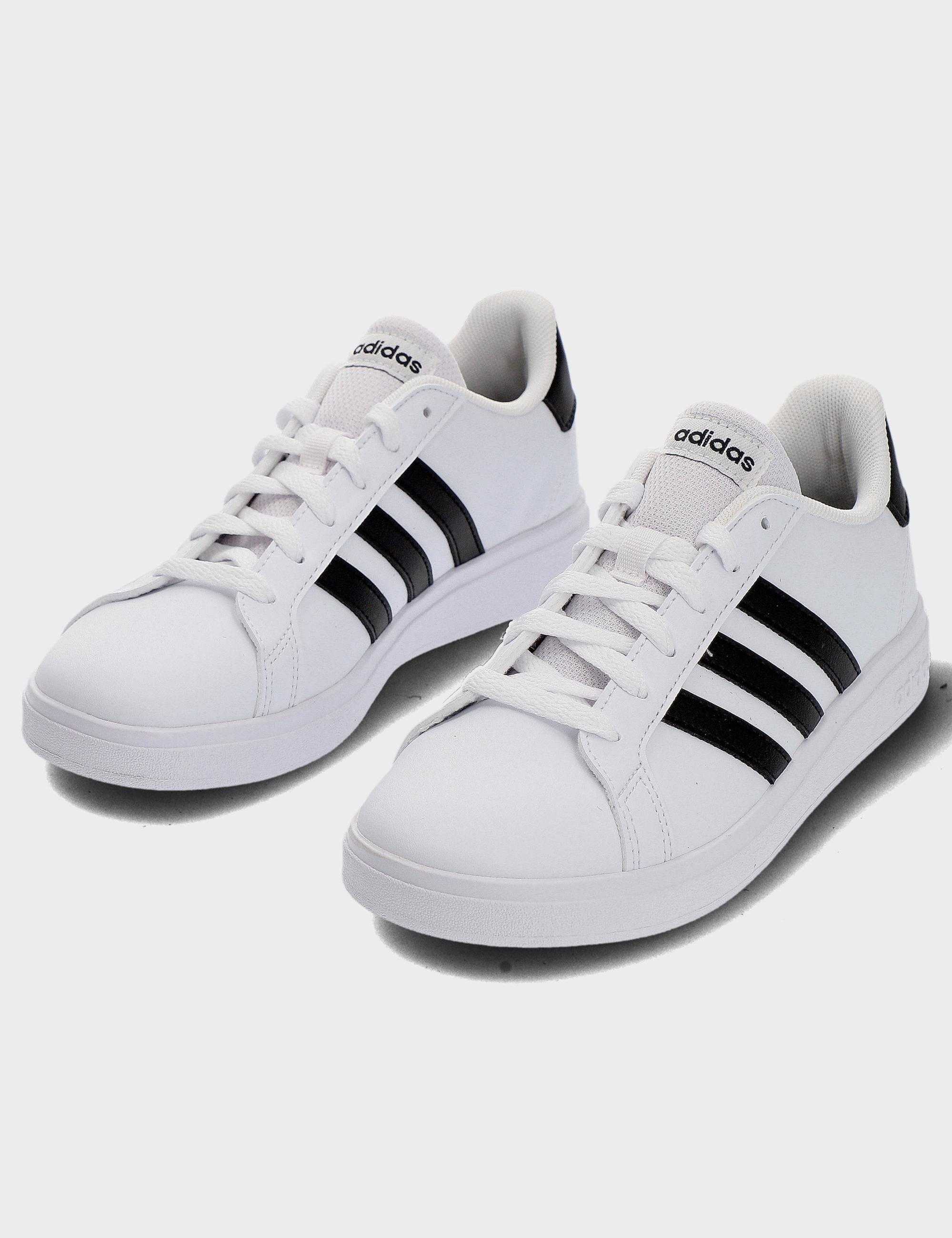 adidas buty grand court 2.0 k ftwwht/cblack/cblack