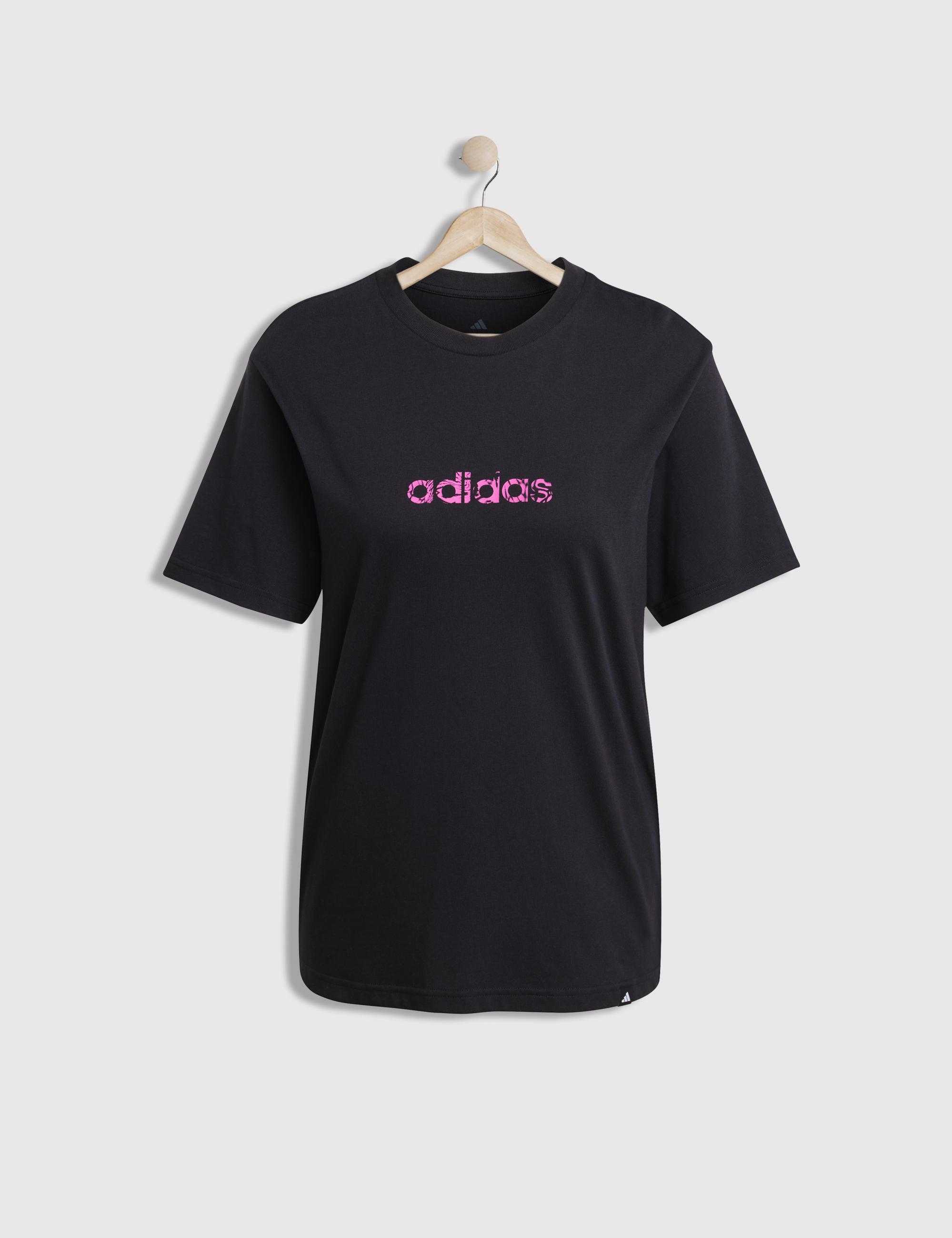 Adidas t-shirt w c camo lin t  black